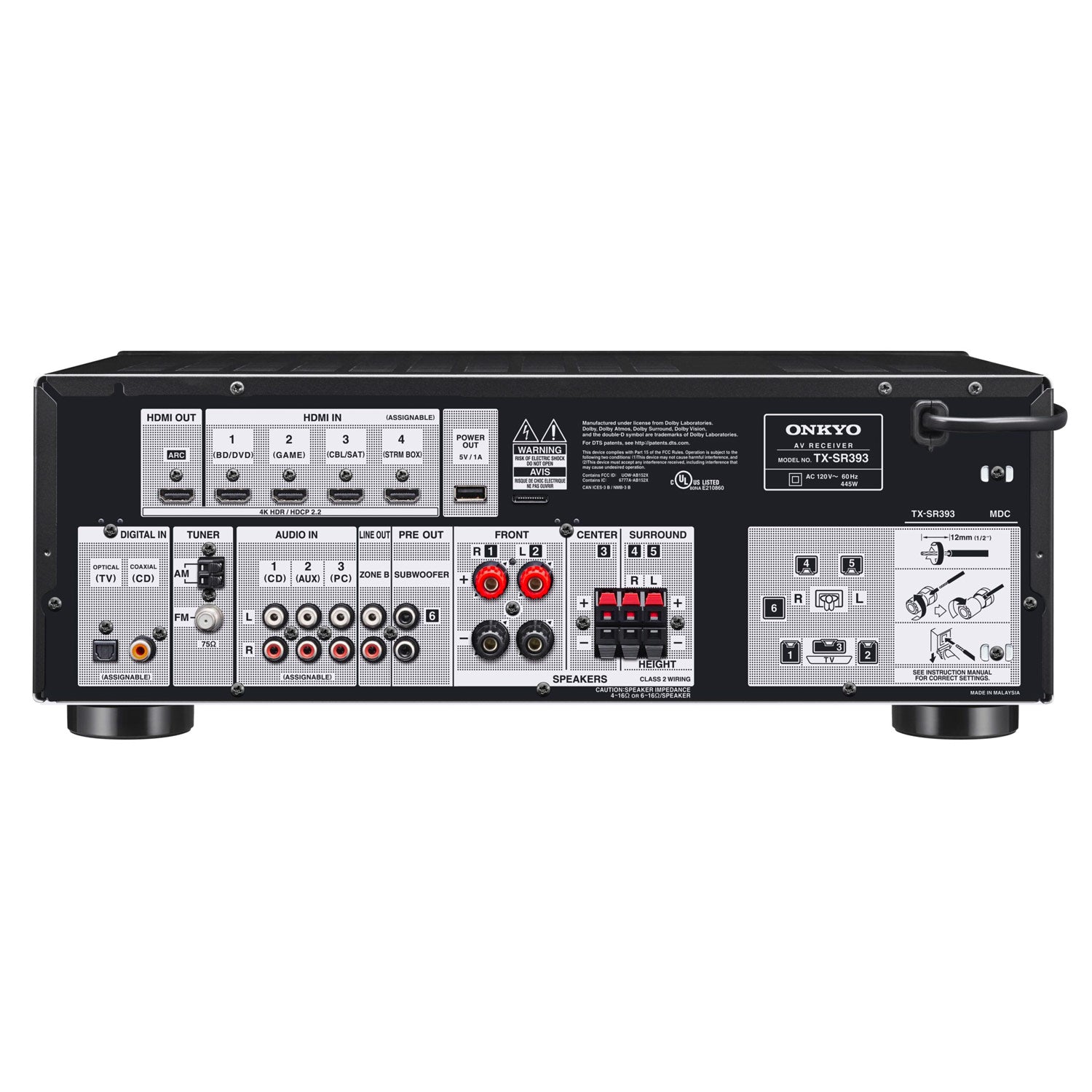 TX-SR393 5.2-Channel AV Receiver